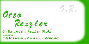 otto reszler business card